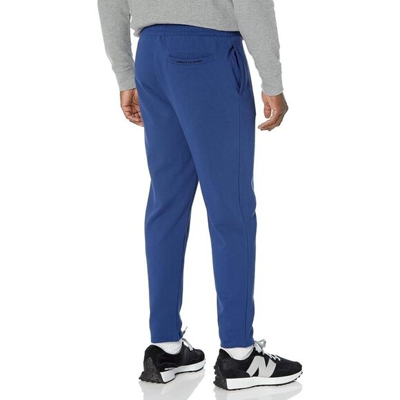 A|X ARMANI EXCHANGE Mens 2XL Falling Logo Jogger Track Pants Blue Depths Trouser - Picture 2 of 9